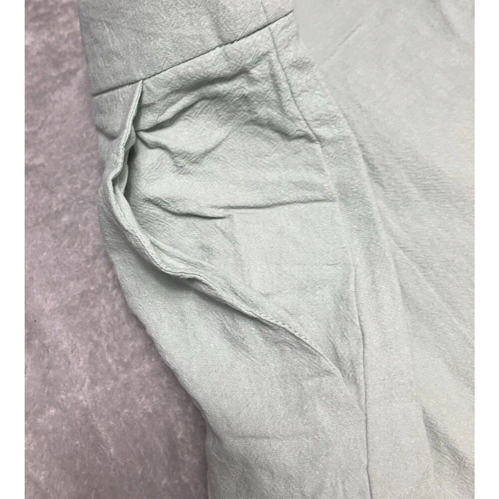 Misguided Pants Womens 8 Tall‎ Pastel Green Cotton Wide Leg Lightweight Spring - Picture 8 of 12